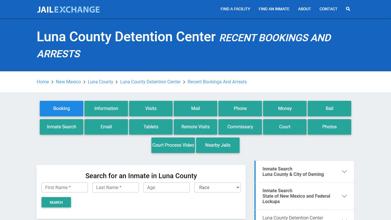 Luna County Detention Center Recent Bookings And Arrests - Jail Exchange