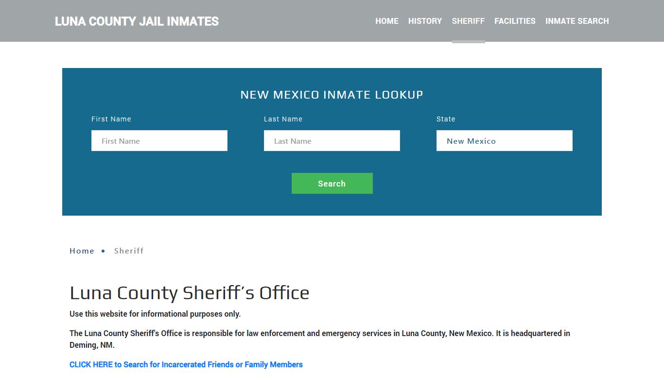 Luna County Sheriff, NM Arrest Warrant Lookup